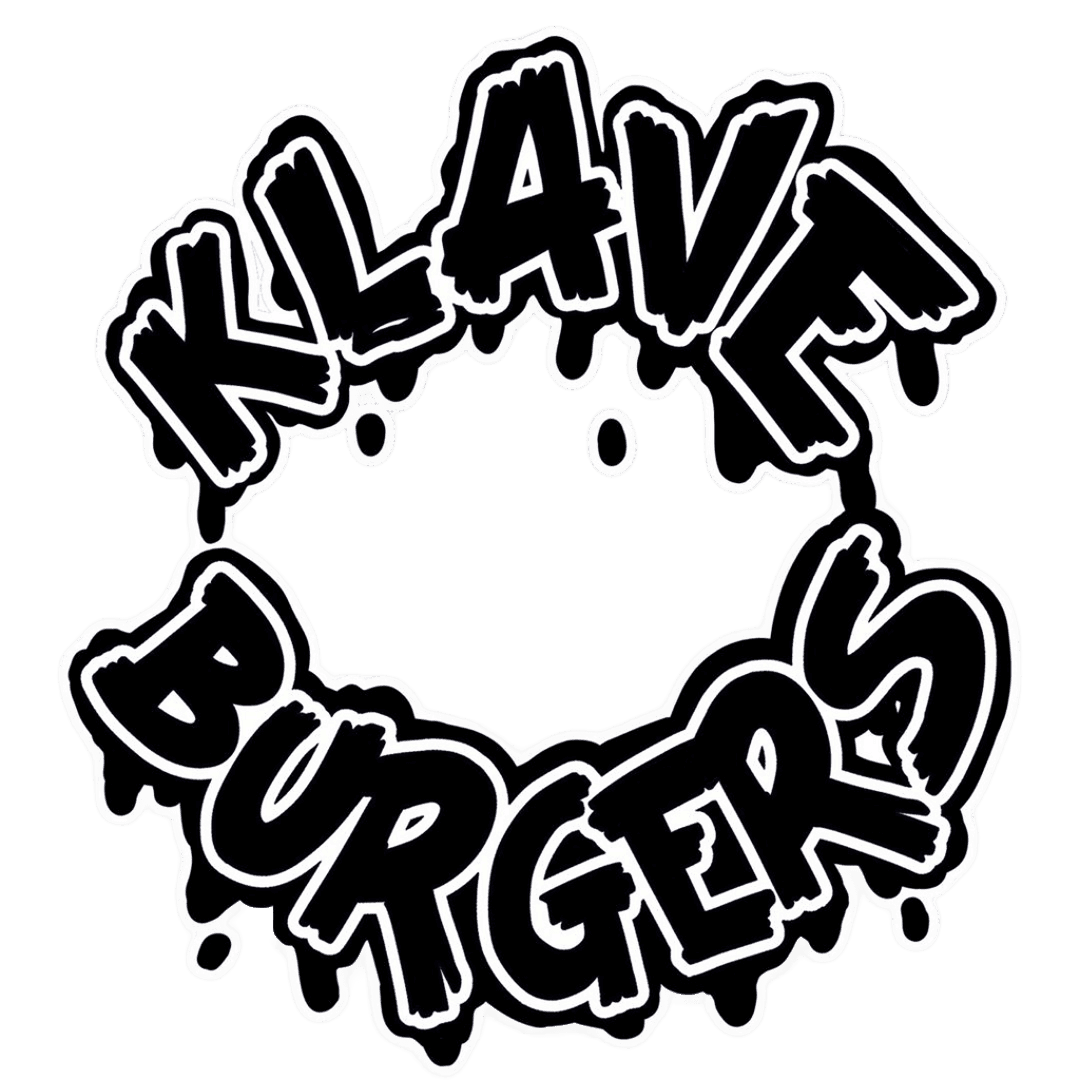 Logotipo de Klave Burgers - graffiti urbano con las palabras Klave Burgers en estilo street art